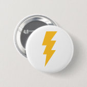 Gelber greller Blitz-Bolzen Button (Vorne & Hinten)