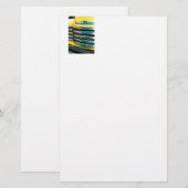 Gelber Grill Briefpapier (Vorne/Hinten)