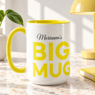 Gelber großer Becher Riesiger Becher Benutzerd Tasse