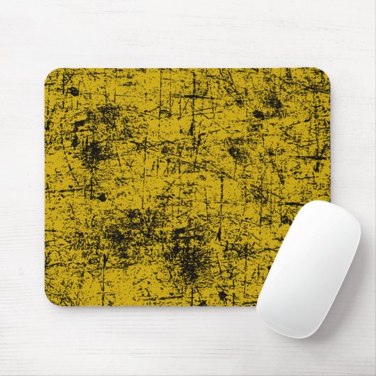 Gelber Grunge Mousepad (Mit Mouse)