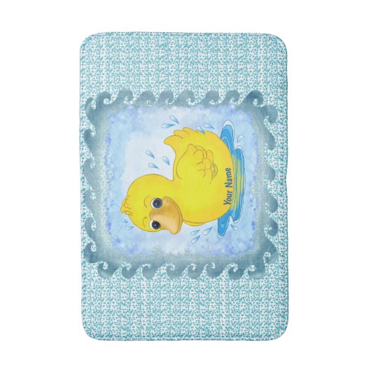 Gelber Gummi Badematte (Vorderseite Vertikal)