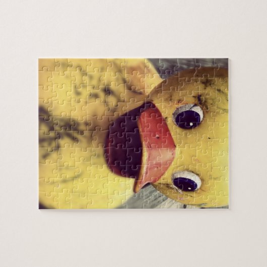 Gelber Gummi Ducky bedeckt in Schmutz! Puzzle (Horizontal)