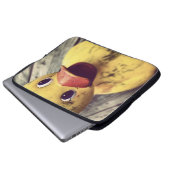 Gelber Gummi Ducky braucht einen Bath! Laptopschutzhülle (Vorne Knopf)