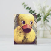 Gelber Gummi Ducky braucht einen Bath! Postkarte (Stehend Vorderseite)