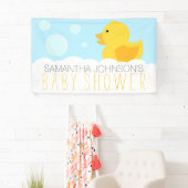 Gelber Gummi Ducky Bubble Bath Baby Dusche Banner (Insitu)