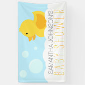 Gelber Gummi Ducky Bubble Bath Baby Dusche Banner (Vertikal)