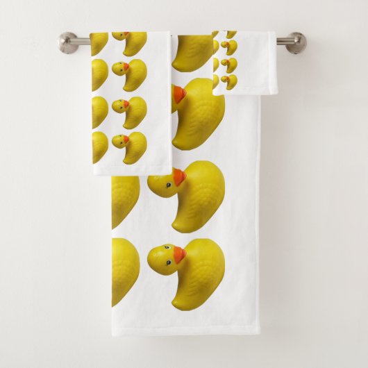 Gelber Gummi Ducky Duck Fuck Kinder Bath Time Badhandtuch Set (Insitu)