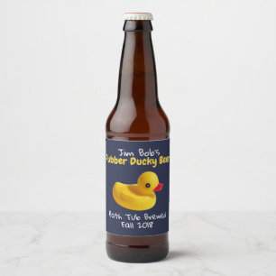 Gelber Gummi Ducky Funny Custom Beer Label Bierflaschenetikett