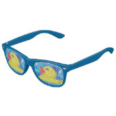 Gelber Gummi Ducky in Blasen Sonnenbrille (Schrägansicht)