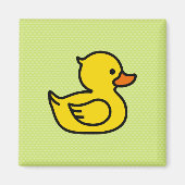 Gelber Gummi Ducky Square Magnet (Vorne)
