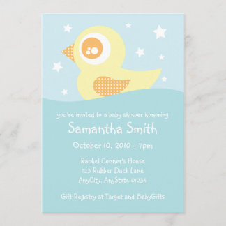 Gelber Gummi Einladung