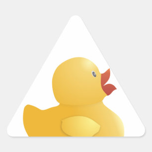 Gelber Gummi-Ente Dreieckiger Aufkleber