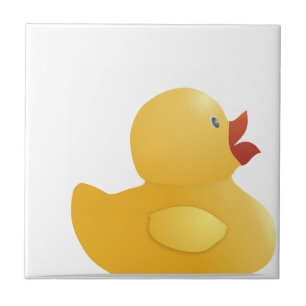 Gelber Gummi-Ente Fliese
