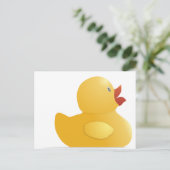 Gelber Gummi-Ente Postkarte (Stehend Vorderseite)