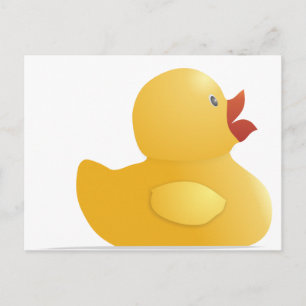 Gelber Gummi-Ente Postkarte
