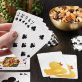 Gelber Gummi-Ente Spielkarten (In Situ)