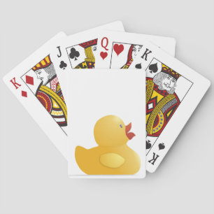 Gelber Gummi-Ente Spielkarten
