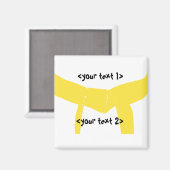 Gelber Gürtel für Kampfkunst Magnet (Vorderseite/Rückseite)