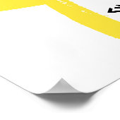 Gelber Gürtel für Kampfkunst Poster (Ecke)