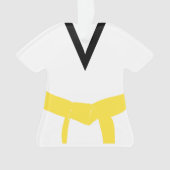 Gelber Gürtel Uniform für Kampfkunst Ornament (Vorderseite)