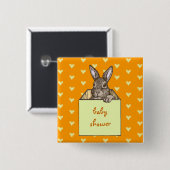 Gelber Hase in der Schachtel Button (Vorne & Hinten)
