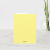Gelber Haufen Flat Danke Note Card (Rückseite)