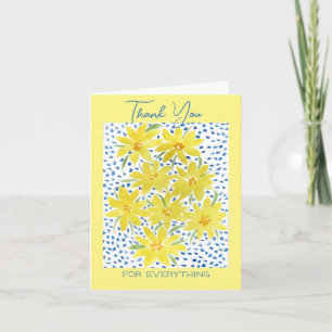 Gelber Haufen Flat Danke Note Card