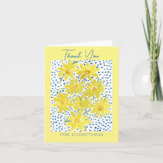 Gelber Haufen Flat Danke Note Card (Vorderseite)