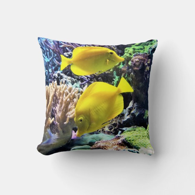 Gelber Hawaiianfisch Kissen (Vorderseite)