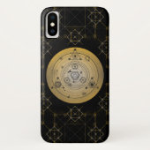 Gelber heiliger Geometriekreis mit Alchimiemuster Case-Mate iPhone Hülle (Rückseite)
