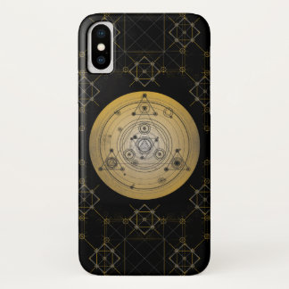 Gelber heiliger Geometriekreis mit Alchimiemuster Case-Mate iPhone Hülle