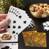 Gelber Herbstlaub Spielkarten (In Situ)