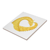 Gelber Herzdrache Fliese (Seite)