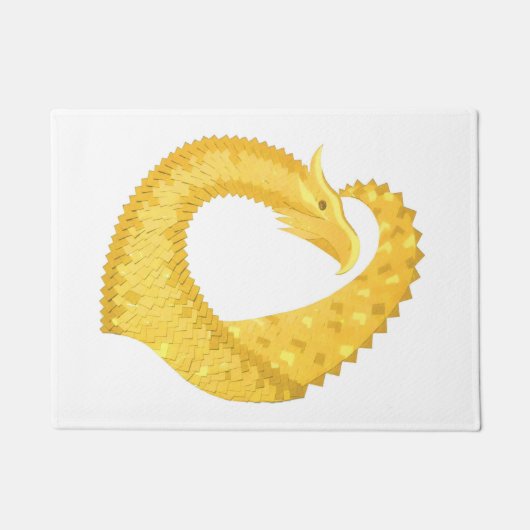 Gelber Herzdrache Fußmatte (Vorderseite)