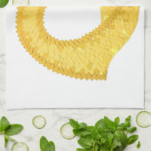 Gelber Herzdrache Geschirrtuch (Gefaltet)