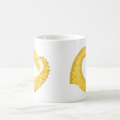 Gelber Herzdrache Kaffeetasse (Mittel)