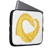 Gelber Herzdrache Laptopschutzhülle (Vorne Rechts)