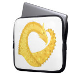Gelber Herzdrache Laptopschutzhülle (Vorderseite Links)