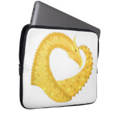 Gelber Herzdrache Laptopschutzhülle (Vorne Rechts)