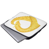 Gelber Herzdrache Laptopschutzhülle (Vorne Knopf)