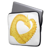 Gelber Herzdrache Laptopschutzhülle (Vorderseite Links)