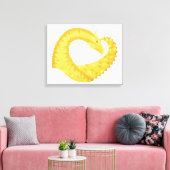 Gelber Herzdrache Leinwanddruck (Insitu (Wohnzimmer))