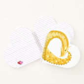 Gelber Herzdrache Notizblock (Innenseite)