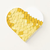 Gelber Herzdrache Notizblock (Rückseite)