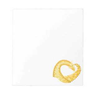 Gelber Herzdrache Notizblock