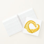 Gelber Herzdrache Notizbuch (Innenseite)