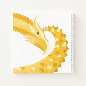Gelber Herzdrache Notizbuch (Rückseite)