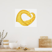 Gelber Herzdrache Poster (Küche)