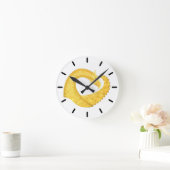 Gelber Herzdrache Runde Wanduhr (Zuhause)