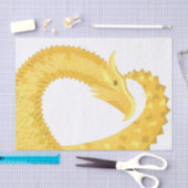 Gelber Herzdrache Seidenpapier (Handwerk)